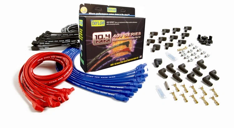 Spark Plug Wire Set Universal 10.4mm Silicone Spiro Pro 409 409 350 ohm_ft 79265